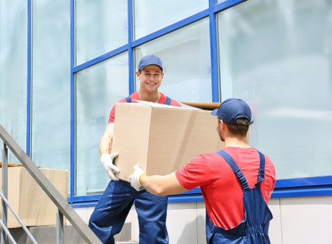 Man and van in Shirley loading household items for a local move