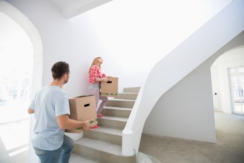 Packing and organizing items inside a storage unit in Shirley