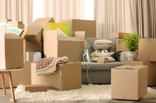 Organized storage units in Shirley for household items
