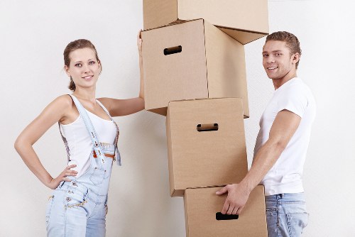 Clean and organized storage area for household belongings in Shirley
